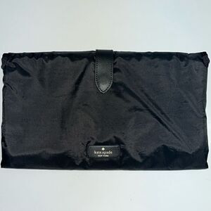Kate Spade Black Nylon Infant Roll Up Padded Changing Pad w/ Inside Mesh Pockets